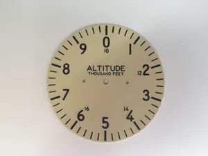 New Piper J3 Cub Vintage Aircraft Altimeter Dial